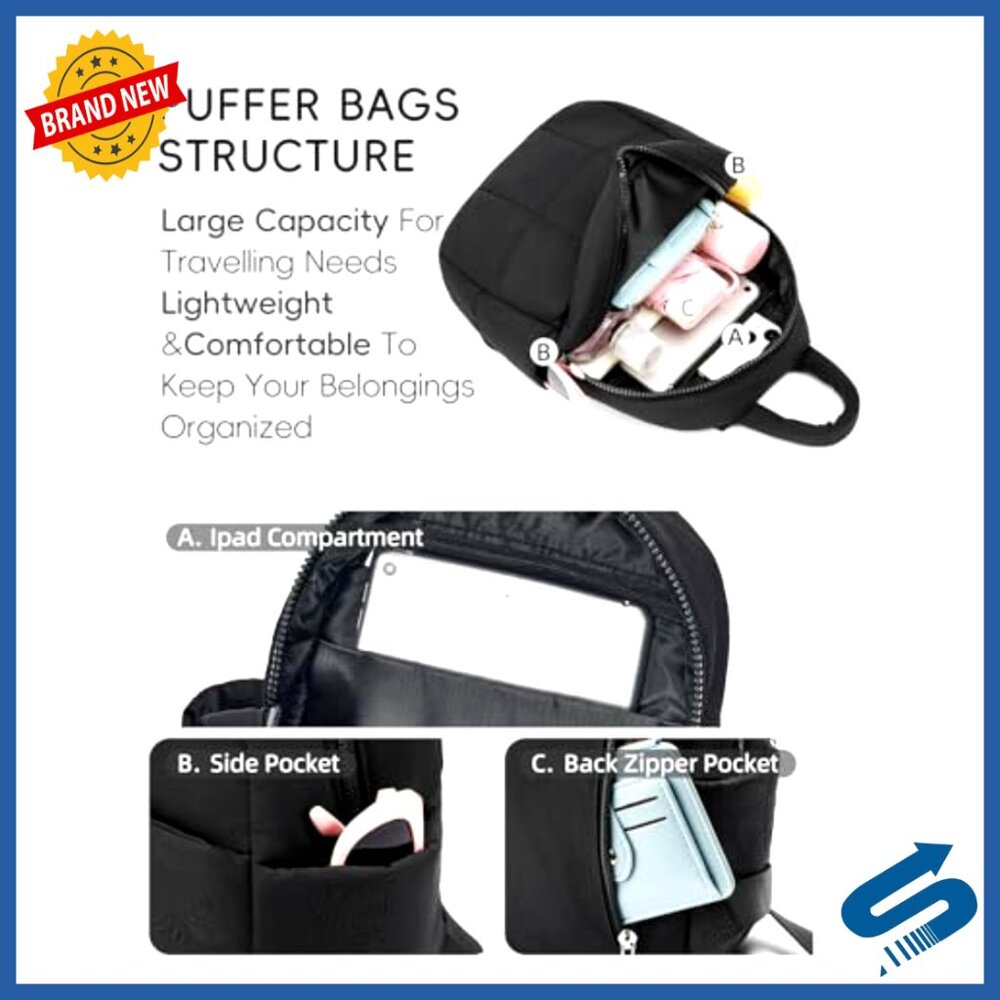 Mini Nylon Backpack Puffer Lightweight Travel Dai… - image 3